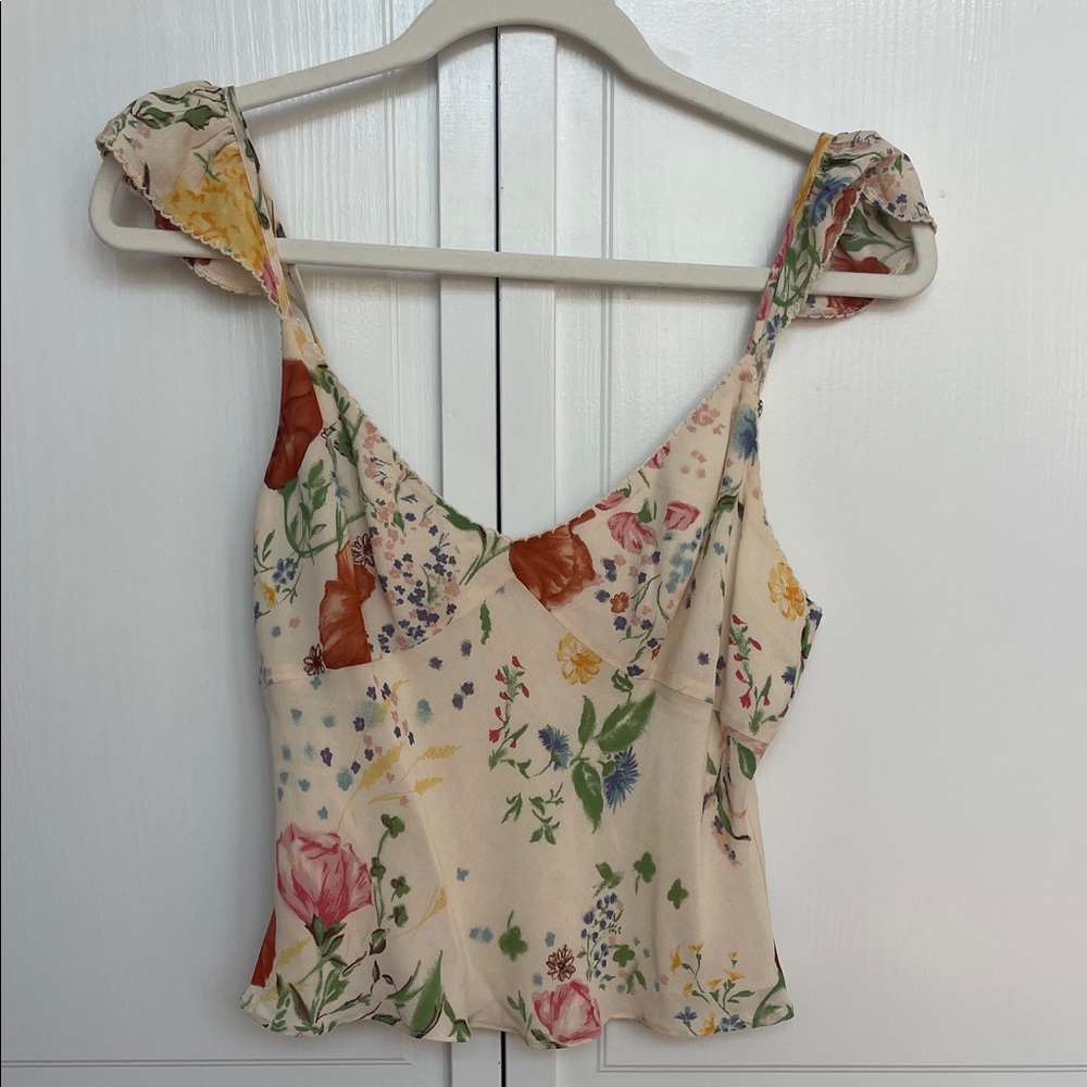 Reformation lined floral top